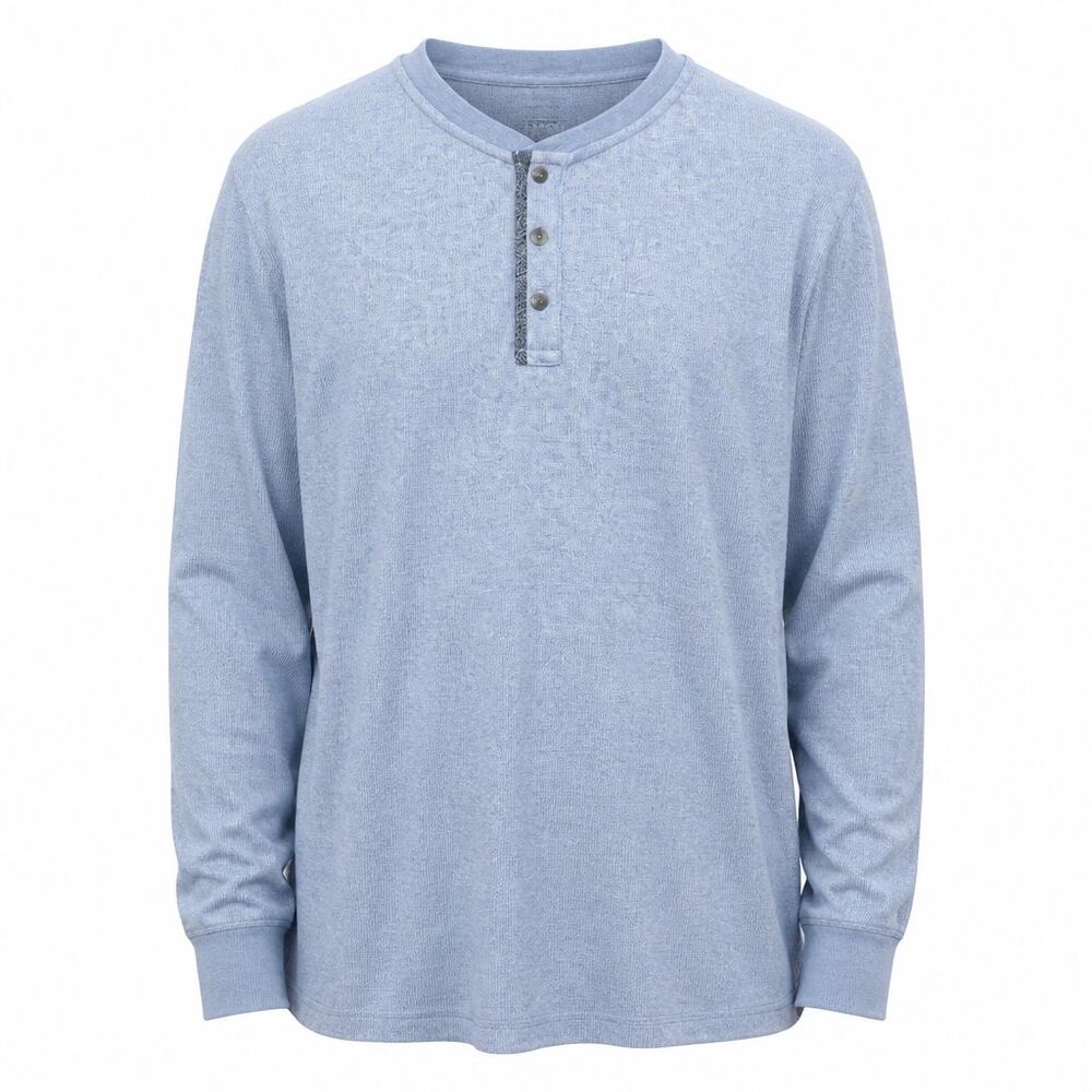 Alesbury Riverdale Thermal Henley Shirt XL Light Blue Cotton Stitch Fix NWT